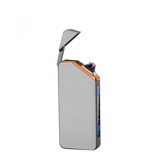 Bricheta electrica reincarcabila cu dublu arc : Culoare - negru, Culoare (tm): argintiu - - Roveli