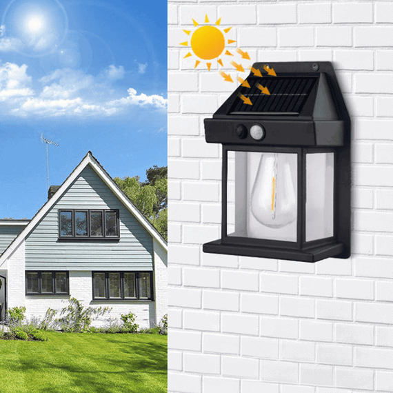 Lampa solara perete LED JF888, senzor miscare, 40W - 5- Roveli