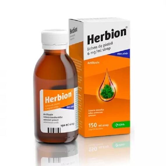 Herbion Lichen de Piatra 6 mg/ml Sirop Antitusiv 150 ml Krka - - Roveli