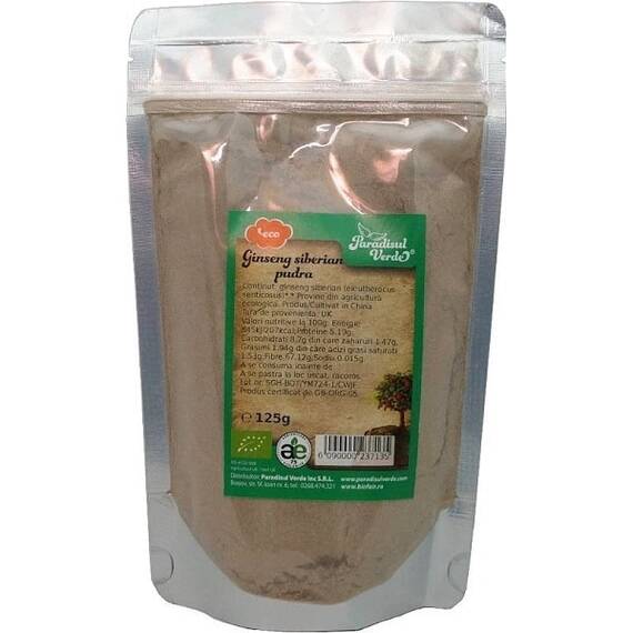 Pudra Ginseng Siberian Eco 125 g Paradisul Verde - - Roveli