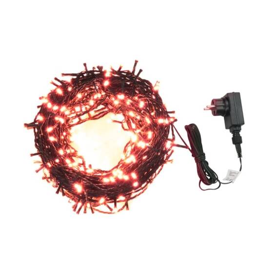 Instalatie liniara pom de Craciun, 500 LED, 50m, rosu, rola - - Roveli