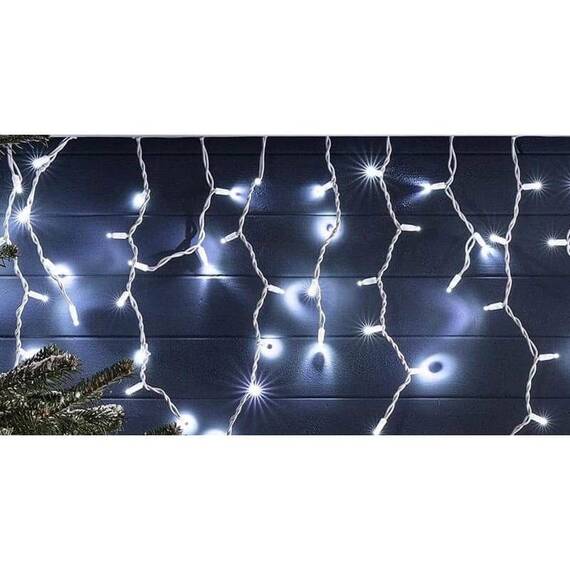 Instalatie perdea luminoasa, 120LED V8, 4m, alb, consum redus - - Roveli