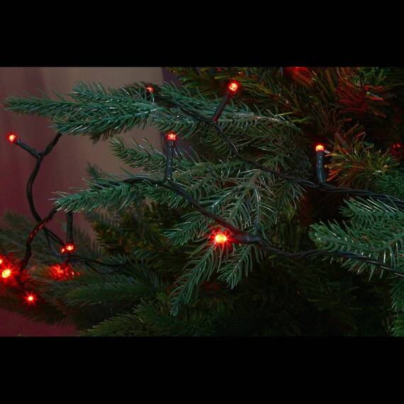Instalatie liniara pom de Craciun, 500 LED, 50m, rosu, rola - 7- Roveli