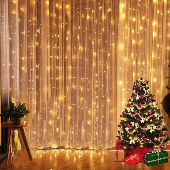 Instalatie tip perdea luminoasa, 400LED, 3x3m, diverse culori - 7- Roveli