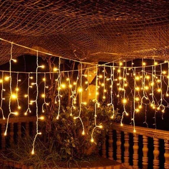 Instalatie premium tip turturi, 300LED, cablu alb, 15m, 3 nuante - 10- Roveli