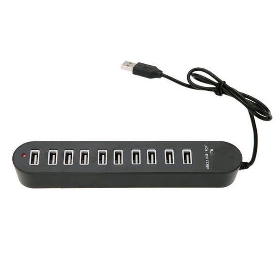 Hub USB cu10 porturi de iesire, HU2148, LED - - Roveli