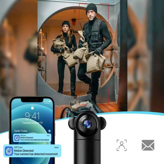 Mini camera de supraveghere cu infrarosu SX82, Full HD - 7- Roveli