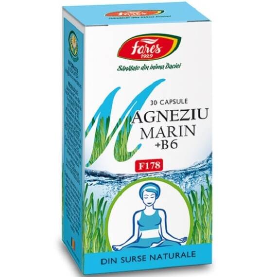 Magneziu Marin + B6 30 capsule Fares - - Roveli