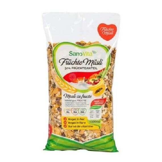Musli cu Fructe 1 kg SanoVita - - Roveli