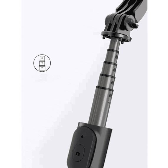 Selfie stick reglabil cu telecomanda si lampa LED Q03S, trepied - 4- Roveli