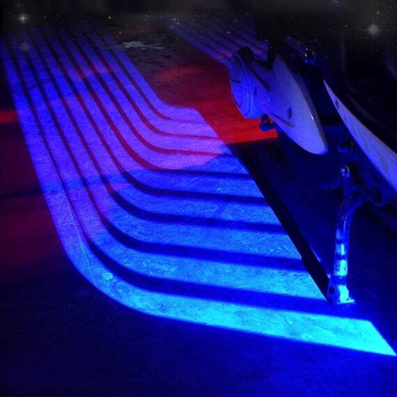 Set 2 lampi laterale pentru motocicleta, Efect Angel Wings, albastru, M2 - 5- Roveli