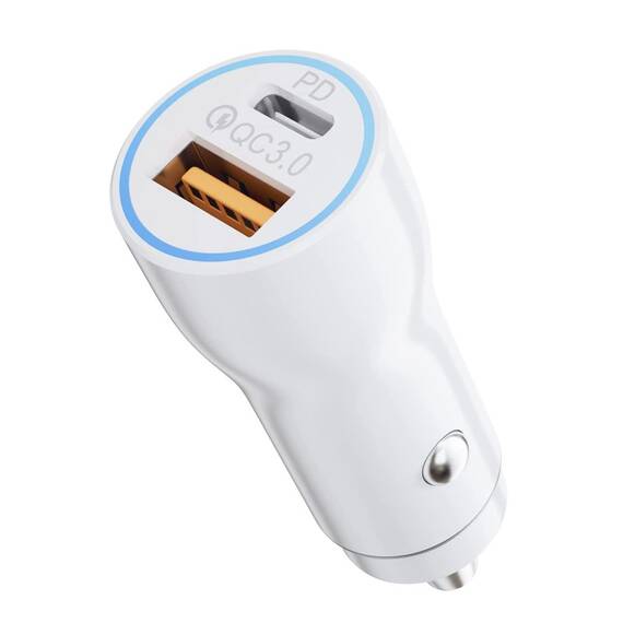 Adaptor universal auto cu 2 USB, LED, 38W - - Roveli