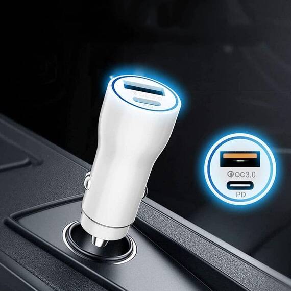Adaptor universal auto cu 2 USB, LED, 38W - 3- Roveli