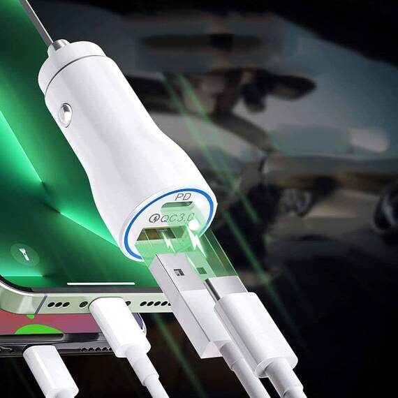 Adaptor universal auto cu 2 USB, LED, 38W - 5- Roveli