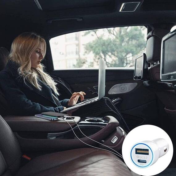 Adaptor universal auto cu 2 USB, LED, 38W - 6- Roveli