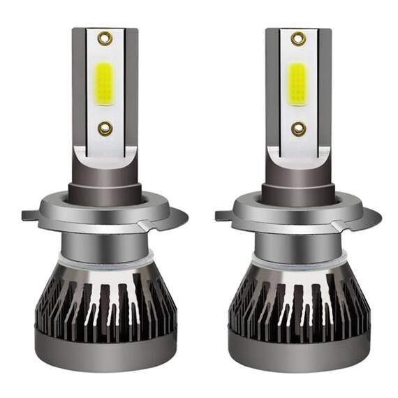 Set 2 Becuri auto H7 LED, 80W/set, F2 COB - 2- Roveli