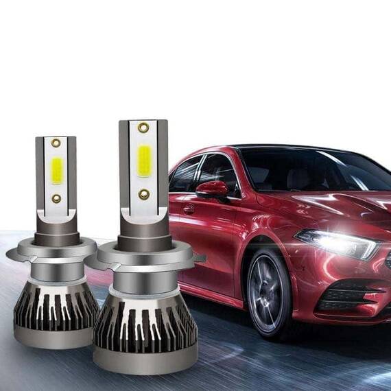 Set 2 Becuri auto H7 LED, 80W/set, F2 COB - 8- Roveli