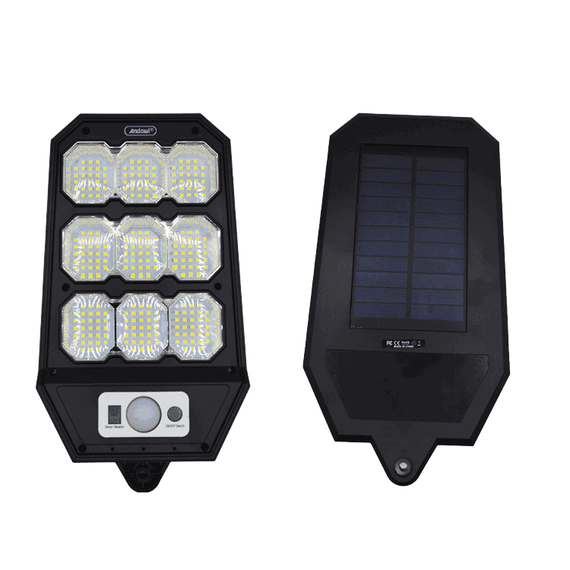 Lampa perete D217, incarcare solara, 279LED, senzor miscare - 2- Roveli