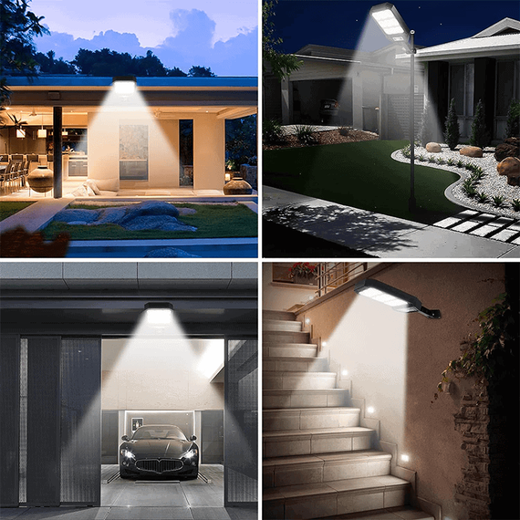Lampa perete D217, incarcare solara, 279LED, senzor miscare - 4- Roveli