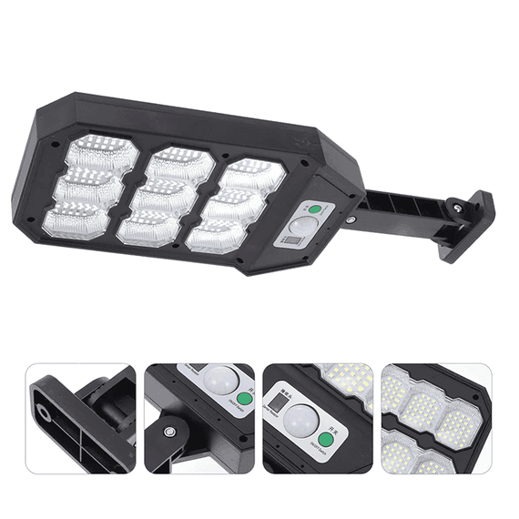 Lampa perete D217, incarcare solara, 279LED, senzor miscare - 9- Roveli