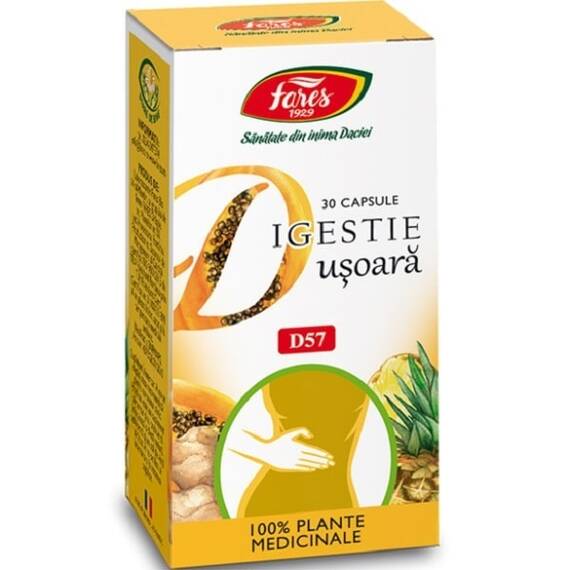 Digestie Usoara 30 capsule Fares - - Roveli