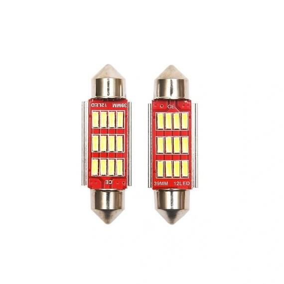 Set 2 Becuri auto 5W LED SMD, canbus, 39mm - 2- Roveli