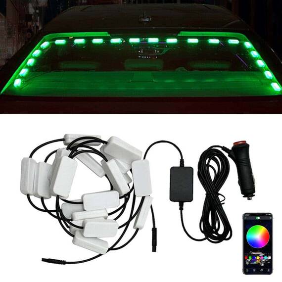 Set 20 LED RGB neon, lumini ambientale pentru luneta - 2- Roveli