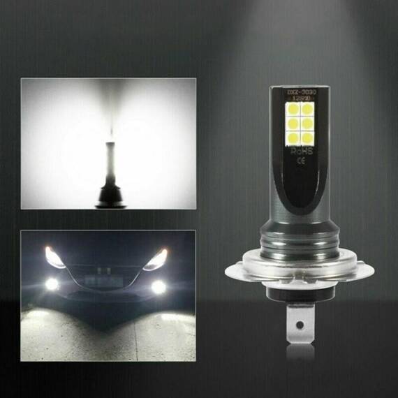 Set 2 Becuri auto LED H7, 120W/set, 12 LED SMD, 6000K, 12/24V - 7- Roveli
