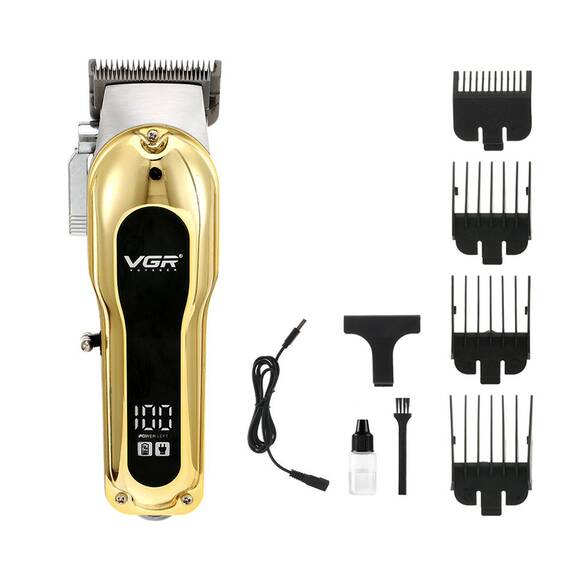 Aparat de tuns profesional V680, lame inox, 5W, accesorii incluse - - Roveli