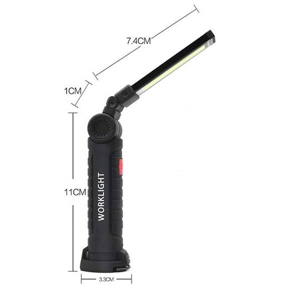 Lampa LED multifunctionala, magnet si acumulator, USB - 9- Roveli