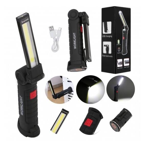 Lampa LED multifunctionala, magnet si acumulator, USB - 10- Roveli
