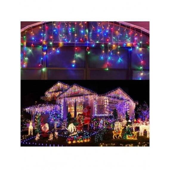 Instalatie tip turturi, 12m, 300Led, multicolor, consum redus - 2- Roveli