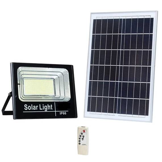 Lampa solara 25W, telecomanda si suport prindere - - Roveli