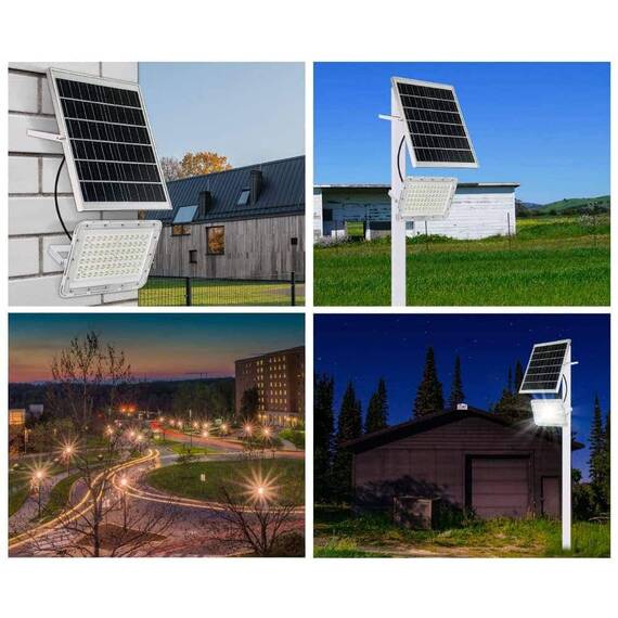 Proiector LED cu panou solar ZS56005, telecomanda, 180W - 4- Roveli