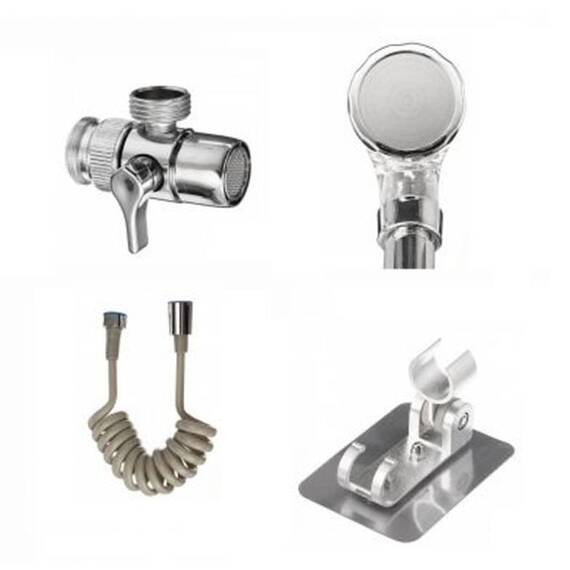 Set extensie para de dus QHS1, cu furtun flexibil - 2- Roveli