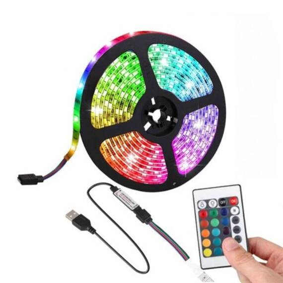 Banda LED cu telecomanda, 2m, multicolora, DT20 - 2- Roveli