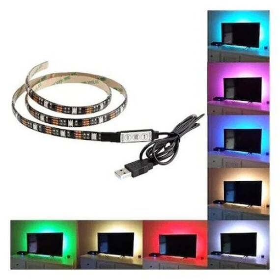 Banda LED DT30, telecomanda, LED RGB, 3m - 2- Roveli