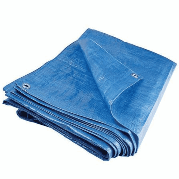 Prelata albastra impermeabila 2.7 x 3.6m, 80g/mp, 8 inele - - Roveli