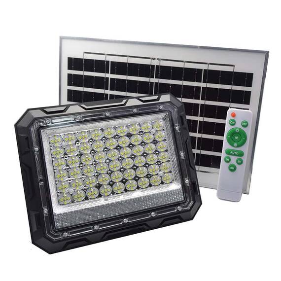 Proiector LED cu panou solar, 100W, telecomanda, ZS56013 - 5- Roveli