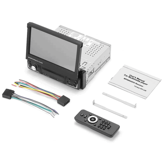 MP5 Player retractabil manual 1DIN, TFT 7 inch, telecomanda, 12V - 9- Roveli