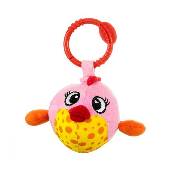 Jucarie din plus pentru agatat, fosnaie si vibreaza, Baby Fish Pink - - Roveli