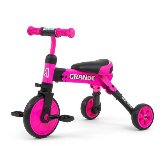 Tricicleta pliabila, transformabila in Bicicleta fara pedale, Grande Pink - - Roveli