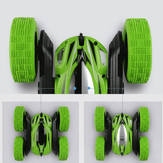 Masina sport verde de curse, cu telecomanda, 4 roti - 5- Roveli