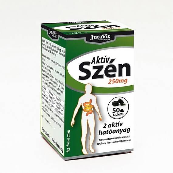 Carbune Activ 250 mg 50 tablete JutaVit - - Roveli