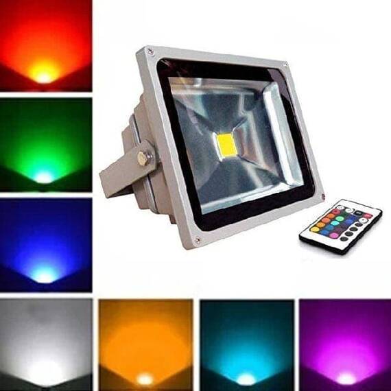 Proiector LED COB 20W, RGB, IP65, 220V - - Roveli