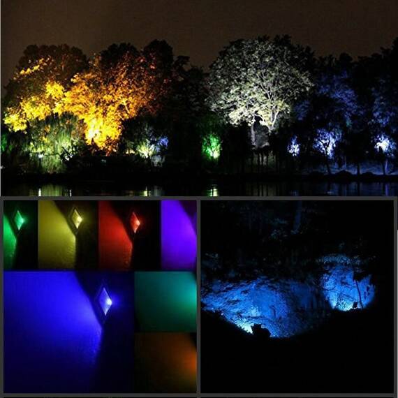 Proiector LED COB 20W, RGB, IP65, 220V - 5- Roveli