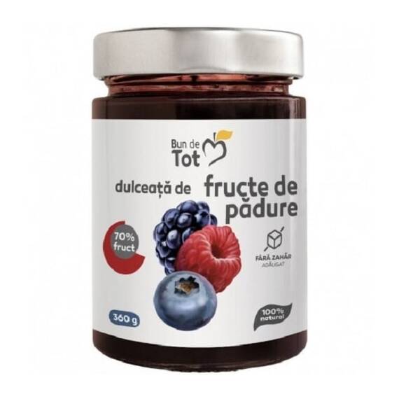 Dulceata de Fructe de Padure Fara Zahar 360 g Dacia Plant - - Roveli