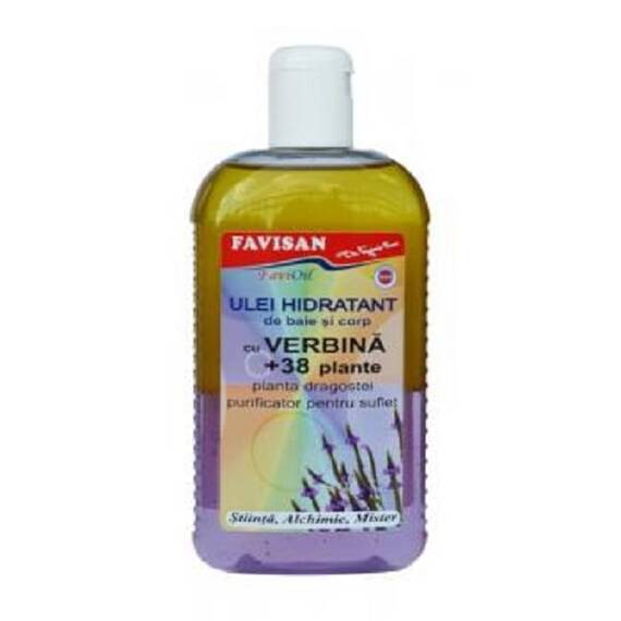 Ulei Hidratant de Baie si Corp cu Verbina +38 Plante 300 ml Favisan - - Roveli