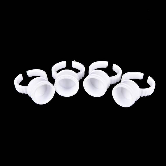 Inel din plastic alb 14 mm pentru adeziv, set 10 bucati - - Roveli