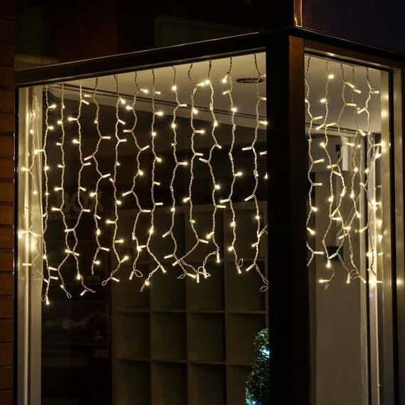 Instalatie, turturi, 3 m, 132LED, alb cald, consum redus - 4- Roveli